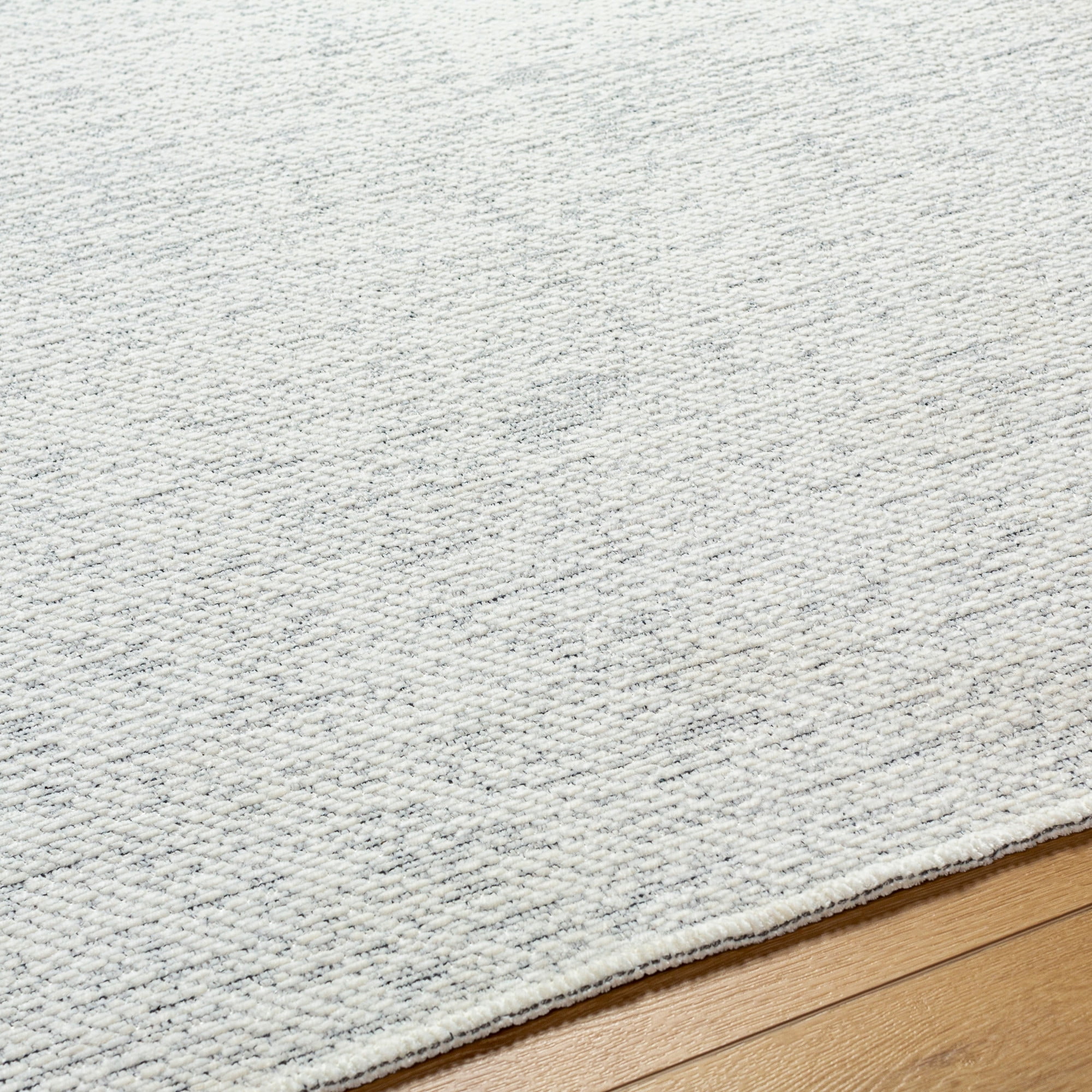 Livabliss Quebec Solid Print Machine Washable Indoor Area Rug, Pale Blue ,9'2" x 12'
