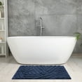 thumbnail image 5 of Unique Bargains Bathroom Rugs Non Slip Bath Mat Geometric Soft Mat Washable Carpet Blue 20*32in, 5 of 6