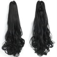 thumbnail image 4 of Clip De Garra De 55,88 Cm En Extensión De Cola De Caballo Ondulada, Pieza De Pelo De Fibra Sintética, Extensiones De Cola De Caballo Onduladas Largas Para Mujeres Y Niñas, 4 of 4