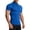 Blue, variant on WIZUTIZ Mens Shirts Quarter Zip Short Sleeve Gym Workout Performance Moisture Wicking Athletic Quick Dry Compression Shirt Men