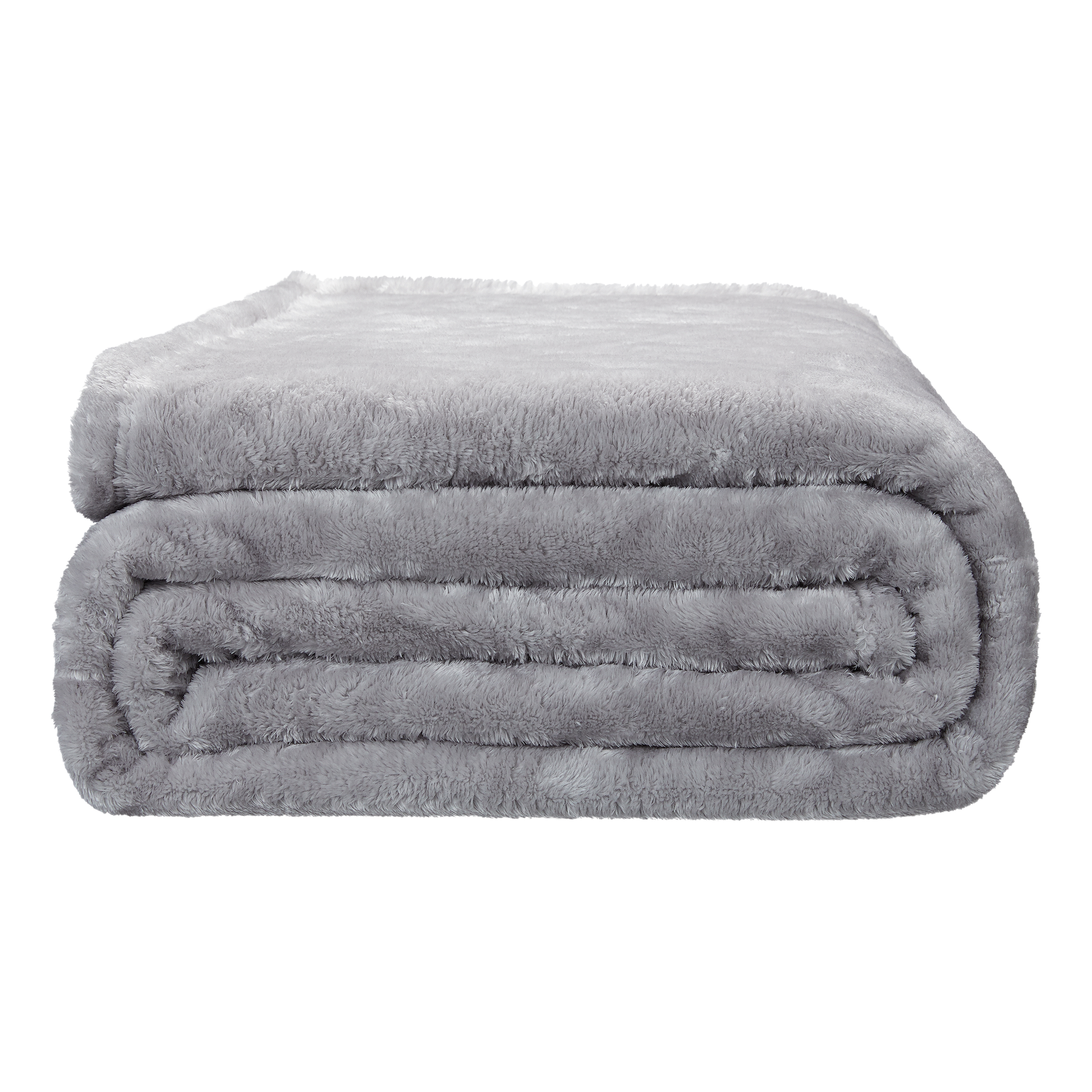 Better Homes & Gardens Luxe Plush Blanket, Full/Queen Soft Silver - image 4 of 4