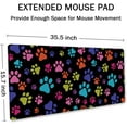 thumbnail image 2 of Large Mouse Pad, Full Desk XXL Extended Gaming Mouse Pad 35.4" x 15.7", Waterproof Desk Mat Stitched Edges, Non-Slip Laptop Computer Keyboard Mousepad for Office and Home, Dog Paws, 2 of 6