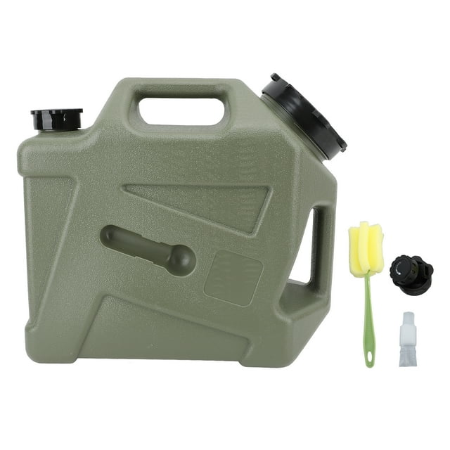 Jarra de agua de 12 l, de polietileno engrosado, con tapa a prueba de fugas, volumen de agua controlable, asas dobles y grifo, para actividades al aire libre y emergencias.