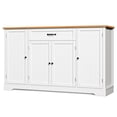 thumbnail image 5 of 56" Kitchen Coffee Bar Cabinet with Storage Kitchen Sideboard Buffet Cabinet with Drawers, Noelse Short Pantry with Door and Shelves for Bathroom and Living Room, White and Rustic, 5 of 10