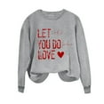 thumbnail image 4 of Meichang Chandails en Molleton de Vacances pour Femmes, Chandail en Molleton de la Saint-Valentin, Imprimé Cœur d'Amour Mignon, Pull à Manches Longues, Col Rond Décontracté, Cadeaux de Vacances, 4 of 4