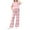 #A06-Pink, variant on Abcomgle Girls Summer Outfits 4-16 Striped Short Sleeve Tshirts and Wide Leg Pants Set Cute Trendy Girls Lounge Set,11-12 Years