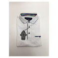 thumbnail image 2 of Visconti Black Men's Mesh Polo Shirt Cotton White size M, 2 of 2