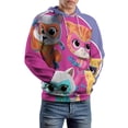 thumbnail image 6 of Super Kitties Sweatshirts Casual Pullover Hoodie Jacket Unisex Hooded Activewear 3D Printed Long Sleeve Sweater with Pocket XL, 6 of 8