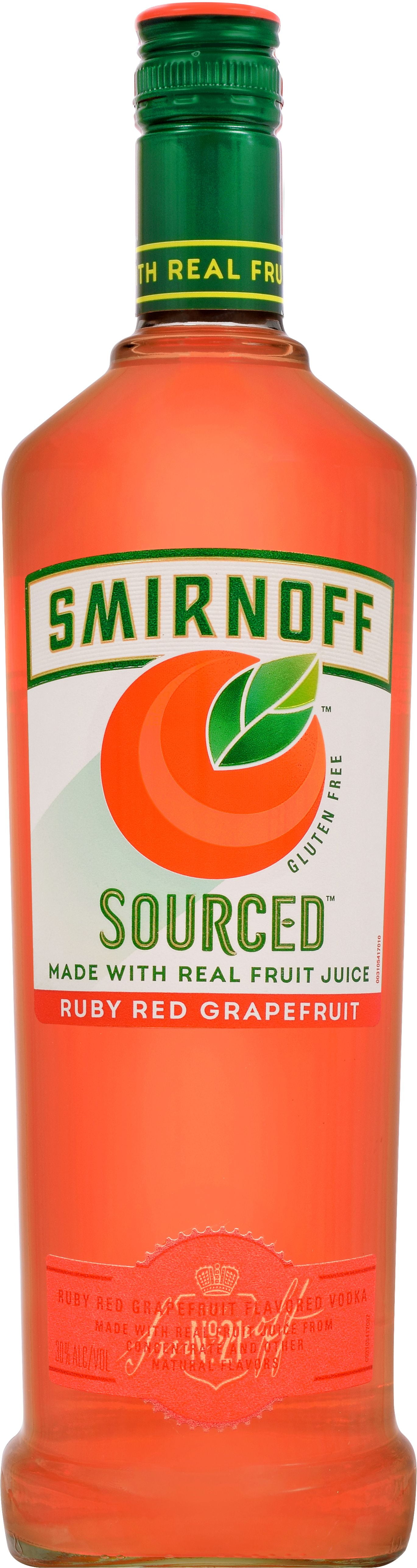 Smirnoff Sourced Ruby Red Grapefruit 60 Proof (Vodka ... Smirnoff Sourced Ruby Red Grapefruit 60 Proof (Vodka ...