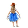 thumbnail image 6 of FYDUU Cowgirl Outfits For Girls 4Pcs Set Toddler Kids Birthday Halloween Party Dress Up Outfit With Cow Girl Hat Set Stylish Elegant 6-8 Years, 6 of 6
