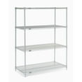 thumbnail image 3 of Nexel Poly-Z-Brite® 5 Tier Wire Shelving Starter Unit, 48"W x 18"D x 86"H, 3 of 5