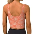 thumbnail image 4 of Goofa Beautiful Corals Printed Sports Bras for Women, High Impact Running Bra Workout Crop Tank Tops Longline Sports Bra Push up-, 4 of 9