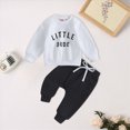 thumbnail image 2 of Baby Boy Outfits 3-6 Months Baby Boy Clothes 18-24 Months Baby Boy Clothes Outfits Letter Prined Sweatshirt Pants Set Baby Boy Clothing Kaprioy Boys Outfits, 2 of 5