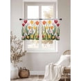 thumbnail image 2 of Spring Floral Sheer Curtains for Living Room Bedroom Modern Country Botanical Flower Leaf Plants Sheer Curtains 45 Inch Long 2 Panels Set Light Filtering Curtain Window Treatments Drapes, 2 of 6