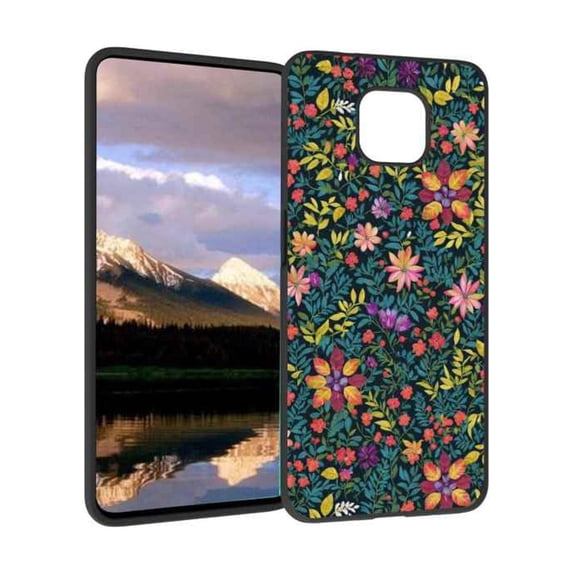 Bohemian-Bright-Colorful-Foliage-Boho-Pretty-Floral-Art-21 Phone Case, Degined for Moto G Power 2021 Case Men Women, Flexible Silicone Shockproof Case for Moto G Power 2021