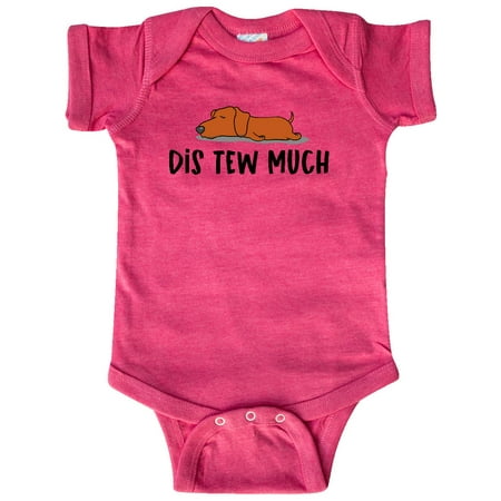 

Inktastic Napping Dis Tew Much Daschund Weiner Dog Brown Gift Baby Boy or Baby Girl Bodysuit