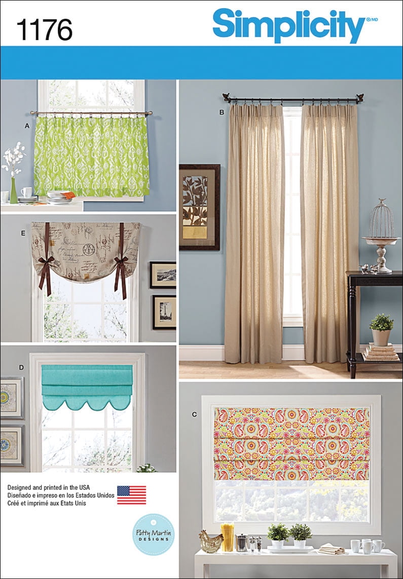 Simplicity Home Decor Curtain Pattern, 1 Each