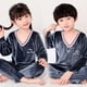thumbnail image 2 of Conjunto de Pijamas de terciopelo Coral para niños y niñas, ropa de dormir cálida de franela de manga larga para el hogar, Navidad, Año Nuevo, Invierno, 2 of 4
