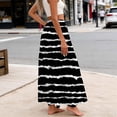 thumbnail image 7 of ClodeEU Women's Floral Printed Drawstring Elastic Waist Maxi Skirt with Pockets ,Casual Summer Flowy Long Skirt Black,Womens Plus L, 7 of 7