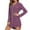 Purple, variant on Aofany Women's Sleepwear Boyfriend Nightshirt Long Sleeve Button Down Nightgown Homewear Nightwear