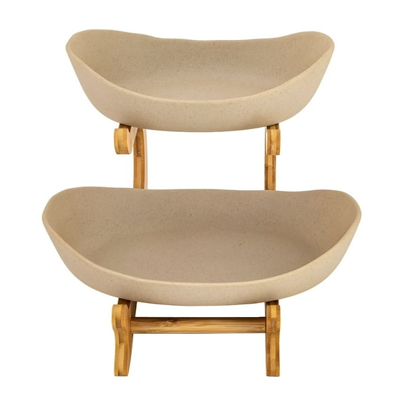 ACDANC 2-Tier Kitchen Countertop Fruit Bowl Fruit Basket for Vegetables&Fruits 3Color