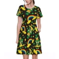 thumbnail image 1 of Disketp Happy St. Patrick's Day para Vestido de Manga Corta para Mujeres, Vestidos de Verano para Mujeres, Casual y Holgado para la Playa, 1 of 6