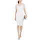 thumbnail image 1 of Adrianna Papell Womens Embellished Sheath Dress white 0, 1 of 1
