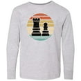 thumbnail image 3 of Inktastic Chess Player Retro Sunset Long Sleeve Youth T-Shirt, 3 of 5
