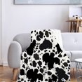 thumbnail image 4 of Teissuly Clearance Cow Blanket, Wool Cow Print Blanket, Kids Adult Soft Cowhide Decor Sofa Bed Cute Cow Gift Christmas 100x130CM(White, ) Teissuly WER202308175602, 4 of 8