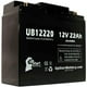 Pack 2x - Remplacement Dual-lite ML-12E-12V Battery - Acide de Plomb Scellé Universel UB12220 Battery (12V, 22Ah, 22000mAh, Terminal T4, AGM, SLA) – image 4 sur 4