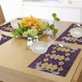 thumbnail image 4 of Ambesonne Moroccan Place Mats Set of 4, Effected Border, Standard Size, Purple Sand Brown, 4 of 6