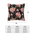 thumbnail image 2 of Throw Pillow Covers, Big Rose Flowers Soft Square Pillow Cases with Invisible Zipper for Couch Bed Sofa, Farmhouse Fall Home Decor 12"x12", 2 of 7