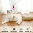 thumbnail image 3 of Juguete interactivo para gatos con cabeza de repuesto de plumas, 3 uds., 3 of 5