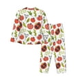 thumbnail image 2 of Goofa Tomatoes Printed Women’s 2 Piece Pajama Set Super,Pajamas Women's Long Sleeve Sleepwear Soft Button Down Loungewear Pjs Lounge Set Nightwear-Medium, 2 of 9