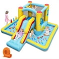 thumbnail image 1 of Costway Inflatable Bounce House with Slide Jumping Area Tunnel Ball Pit with 550W Blower, 1 of 9