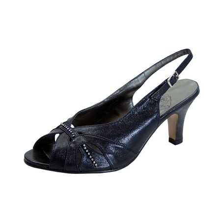 

FLORAL Zali Women s Wide Width Peep Toe Heeled Sandals BLACK 6