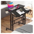 thumbnail image 2 of Drevy Standing Desk Adjustable Height, Stand Up Desk with Cup Holder, Mobile Laptop Desk,Sit-Stand Desk Cart Mobile Computer Desk Stand Up Desk,31.5 Inch,Black, 2 of 8