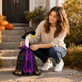 thumbnail image 6 of AZXY Halloween Porch Goose Outfit with Witch Hat, 23‑Inch Star Pumpkin Print Goose Clothing for Cement & Plastic Porch Statue, Goose Cloth, Outdoor Halloween Decorations for Yard Lawn Garden Porch, 6 of 6