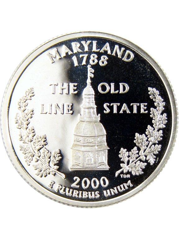 2000 S Maryland State Quarter Silver Proof 25c Coin