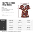 thumbnail image 4 of Uemuo Coffee Cups Drawing Women's Deep V-Neck Low Cut Tops - Casual Loose Fit with Stainless Steel Loop, Soft, Breathable, Perfect for Office, Travel, and Daily Wear-Small, 4 of 5