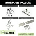 thumbnail image 2 of Homacer Brushed Nickel Double Track Z-Shape Bypass Sliding Barn Door Hardware Kit, for Two/Double Doors, 15ft Long Flat Track, Straight Design Roller, Heavy Duty, for Interior Use, 2 of 5