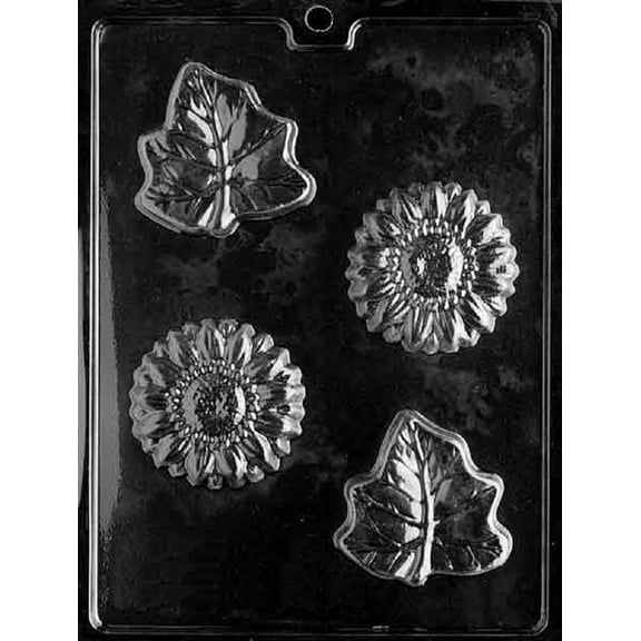 Grandmama's Goodies F087 Flower Leaf Chocolate Candy Soap Mold with Exclusive Molding Instructions
