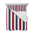 thumbnail image 7 of Nautical Anchor Twin XL Size Down Alternative Comforter, Lightweight Comforter Quilt Bedding Set with Pillow Shams Red Navy Blue White Stripe Geometric All Seasons Bed Comforter Duvet Insert 68"x98", 7 of 7