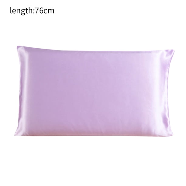 Funda de almohada de seda de morera Funda de almohada transpirable de 2 lados Funda de almohada de color sólido para la piel del cabello, Morado, 51x76cm kenally HA003379-21