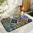 thumbnail image 3 of Enhance Kitchen Decor Mexican Coffee Mat 19.5x12in, Super Absorbent Diatom Mud Dish Drying Pad Coffee Drying Mat A Handy Multi Use Kitchen Gadget for Quick and Easy Cleaning, 3 of 7