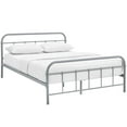 thumbnail image 2 of Modway Maisie Queen Powder Coated Sturdy Steel Bed Frame in Gray, 2 of 7