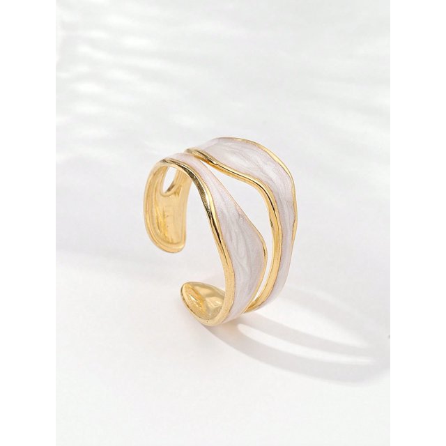 Two Tone Cuff Ring