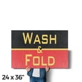 thumbnail image 4 of Wash and Fold Vinyl Decal 5 Pack of 24 Inch x 36 Inch Weatherproof Heavy-Duty Adhesive Backing | Laundry Services, Reliable Solutions, Clear Display | Made in USA, 4 of 6