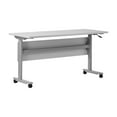 thumbnail image 2 of Flash Furniture Palmer 60"W x 24"D Foldable Training Room Table Laminate Gray Tabletop/Gray Frame, 2 of 17