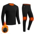 thumbnail image 3 of Liwarace Electric Heated Mens Thermal Underwear Rechargeable USB Thermal Underwear Set Winter Fleece Base Layer, 3 of 15